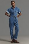 Thumbnail View 1: KIVARI Natalie Short-Sleeve Denim Jumpsuit