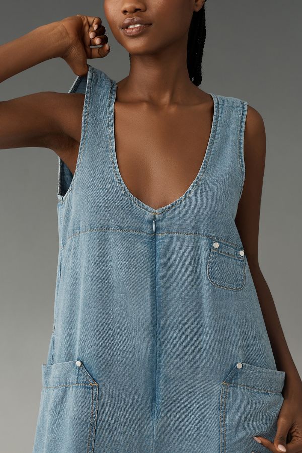 Slide View: 4: Pilcro Zip-Front Wide-Leg Overalls