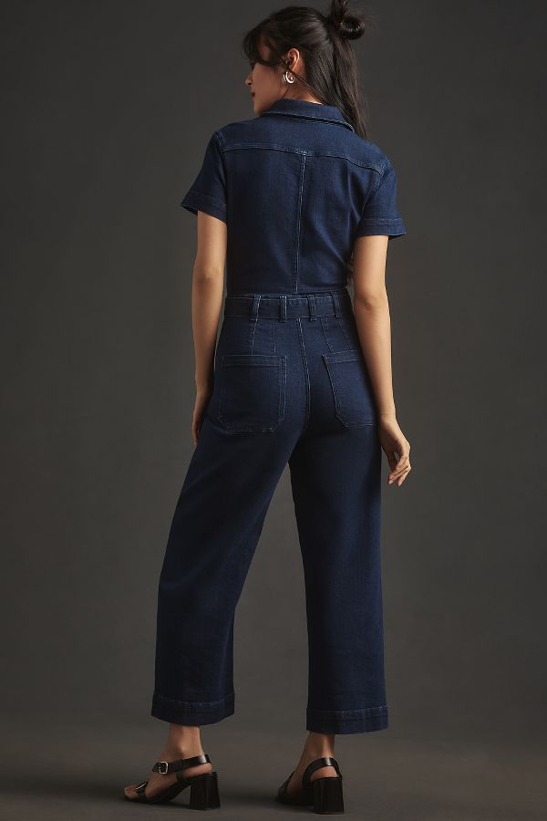 Slide View: 2: The Colette Weekend Denim Jumpsuit by Maeve