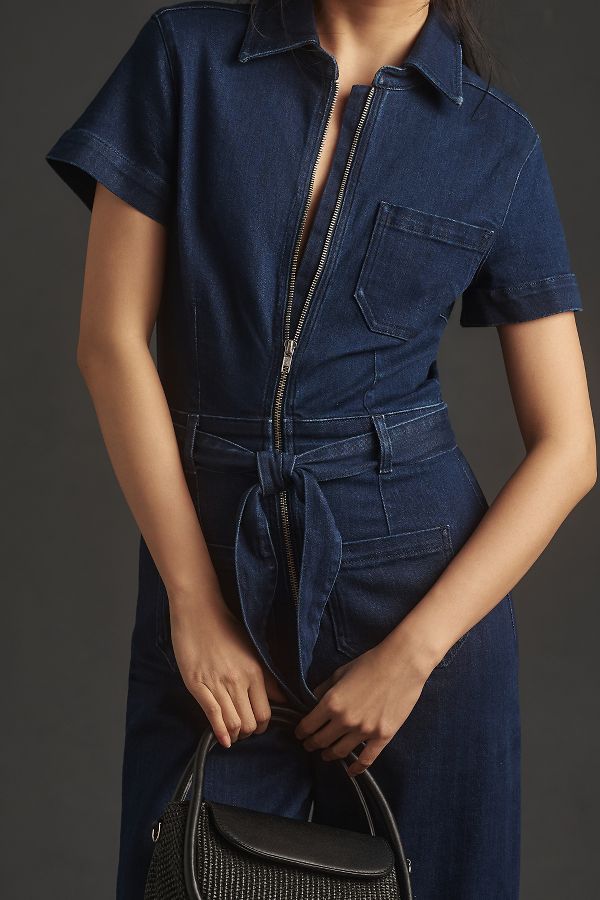 Slide View: 3: The Colette Weekend Denim Jumpsuit by Maeve