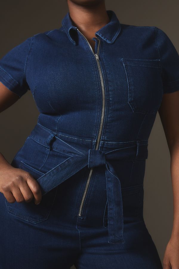 Slide View: 6: The Colette Weekend Denim Jumpsuit by Maeve