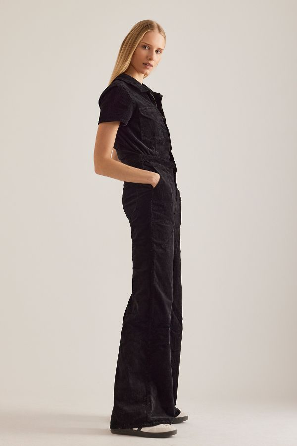 Slide View: 2: Good American Corduroy Palazzo Jumpsuit