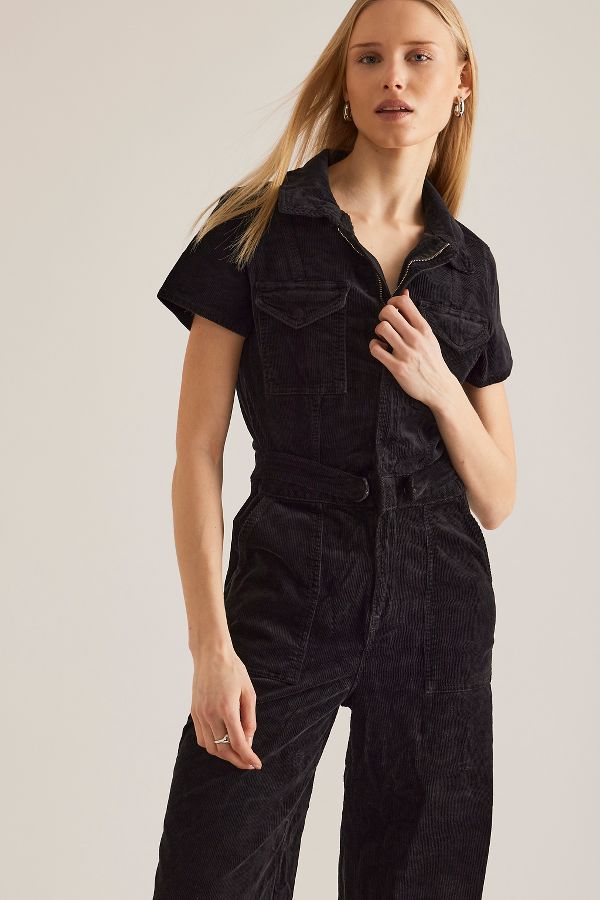 Slide View: 3: Good American Corduroy Palazzo Jumpsuit