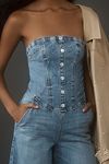 Thumbnail View 5: Pilcro Strapless Denim Corset Jumpsuit