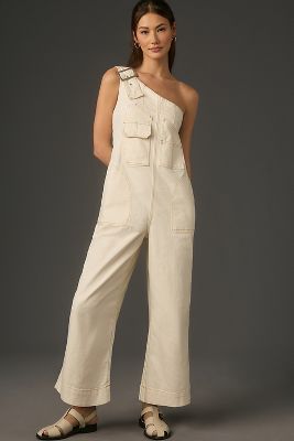 Pilcro One-Shoulder Utility Overalls