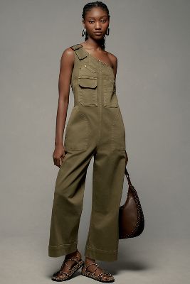 Pilcro One-Shoulder Utility Overalls