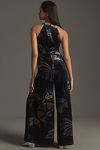 Thumbnail View 4: Farm Rio x Anthropologie Velvet Halter Jumpsuit