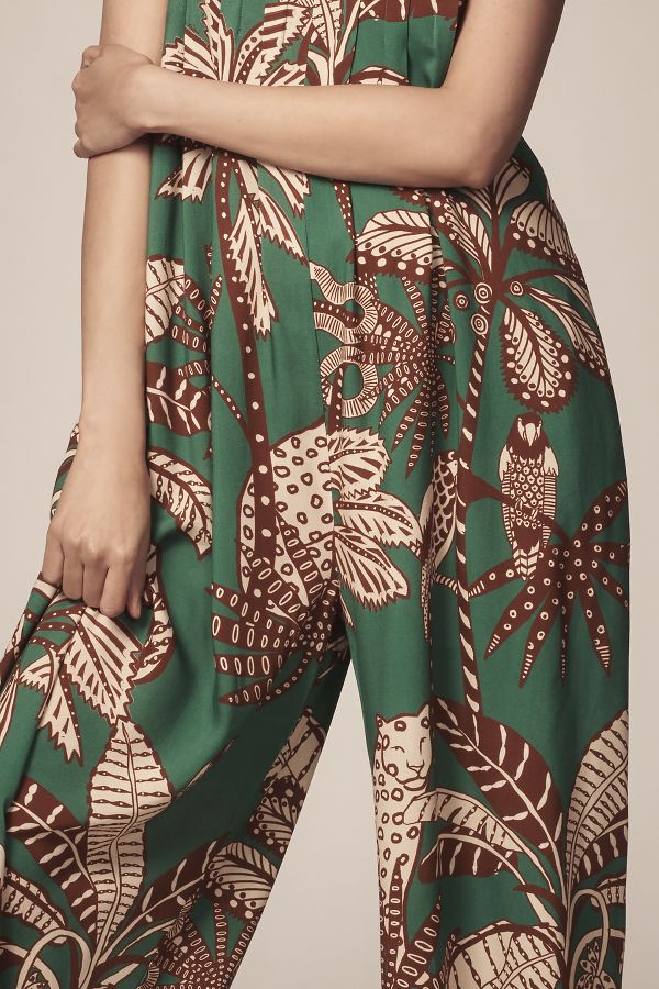 Slide View: 5: Farm Rio x Anthropologie Waistless Printed Jumpsuit