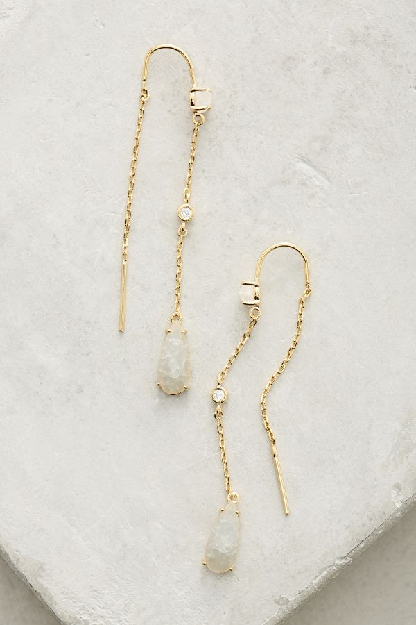 Aurelie Teardrop Threader Earrings | Anthropologie