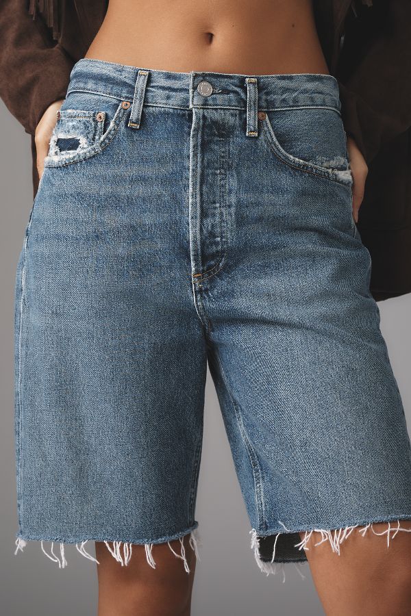 Slide View: 2: AGOLDE 90s Mid-Rise Loose Denim Shorts