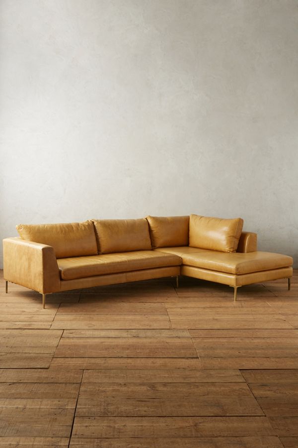 Premium Leather Edlyn Right Sectional Anthropologie