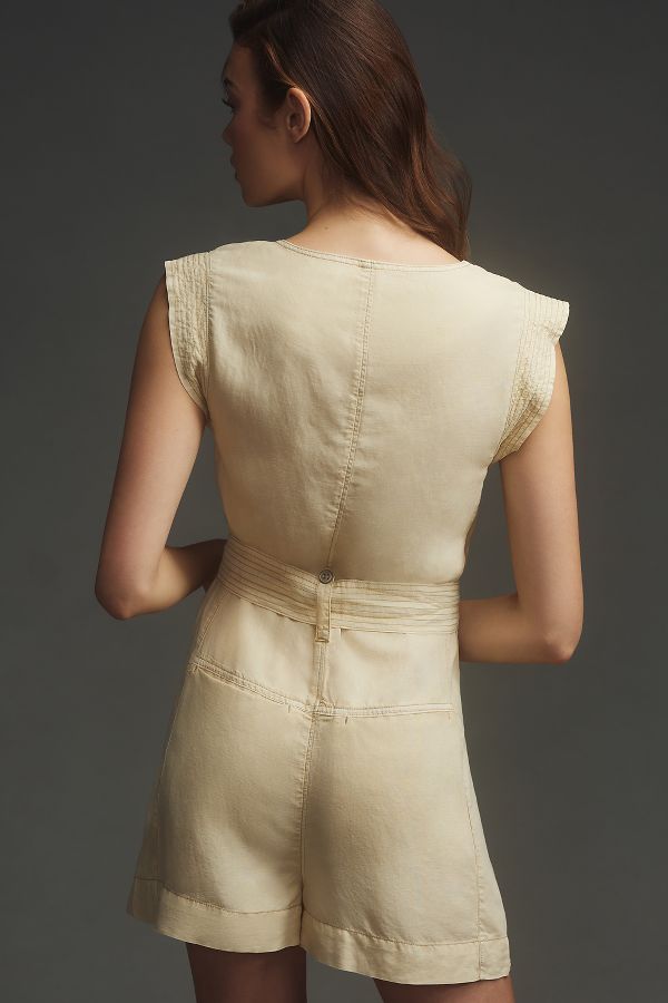 Slide View: 2: Pilcro Belted V-Neck Playsuit