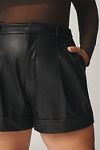 Thumbnail View 9: Maeve Faux Leather Cuffed Shorts