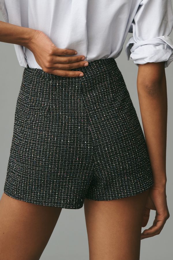 Vista de diapositivas: 3: Shorts Maeve Tweed con Cremallera Frontal