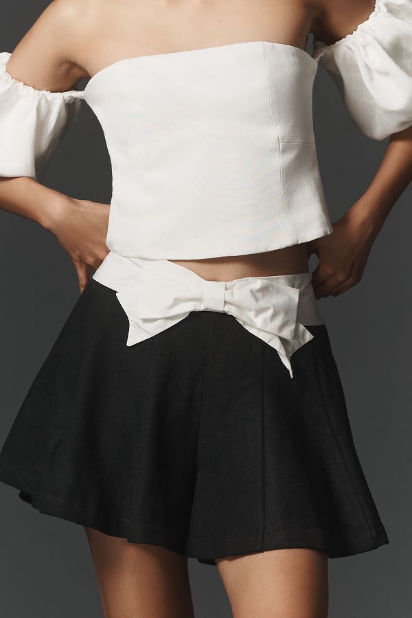 Slide View: 2: Maeve Panelled Skirty Shorts