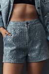 Thumbnail View 3: Flat White Sequin Houndstooth Shorts