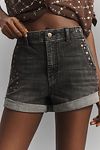 Thumbnail View 2: The Lonnie Cuffed High-Rise Denim Shorts by Pilcro