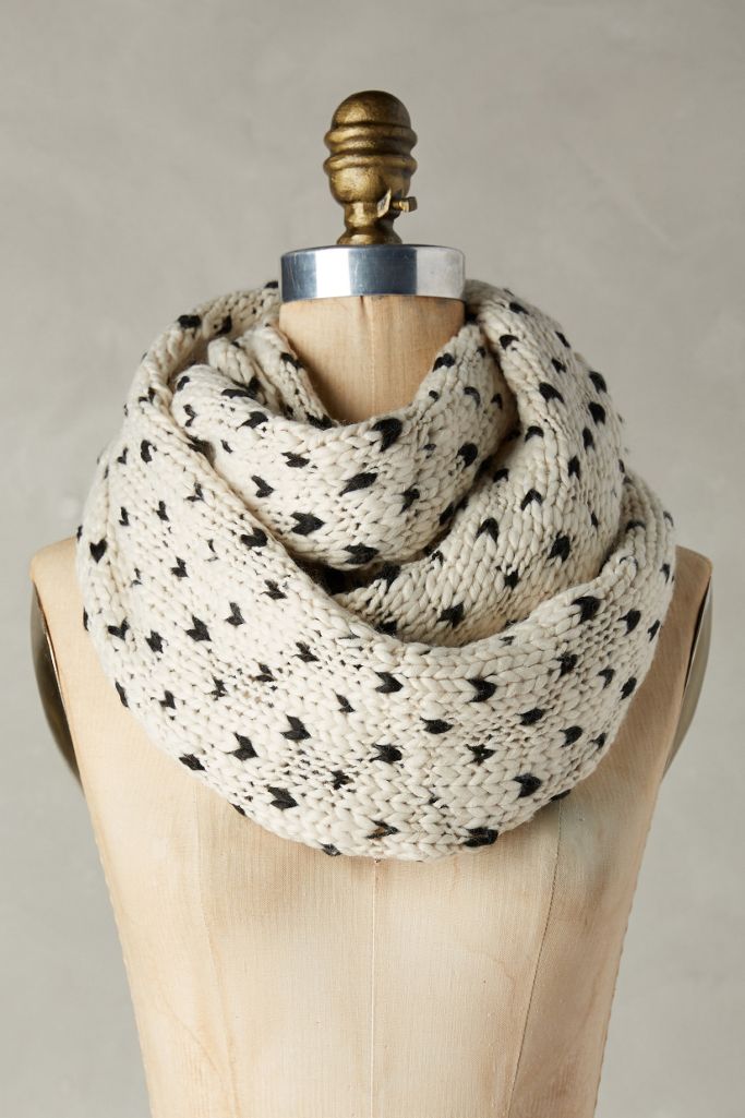 Dotted Knit Infinity Scarf Anthropologie