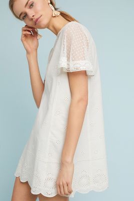 white lace swing dress