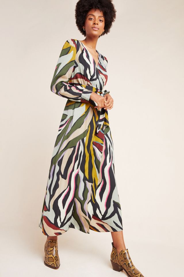 Corey Lynn Calter Zebra Wrap Dress Anthropologie