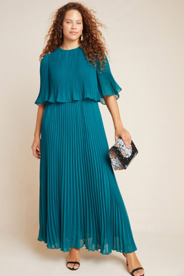 maxi pleated dress uk