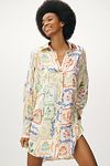 Thumbnail View 1: Corey Lynn Calter Long-Sleeve Printed Mini Shirt Dress