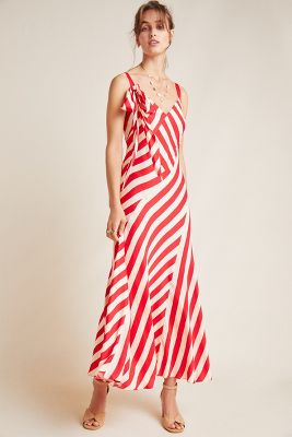 striped slip dress