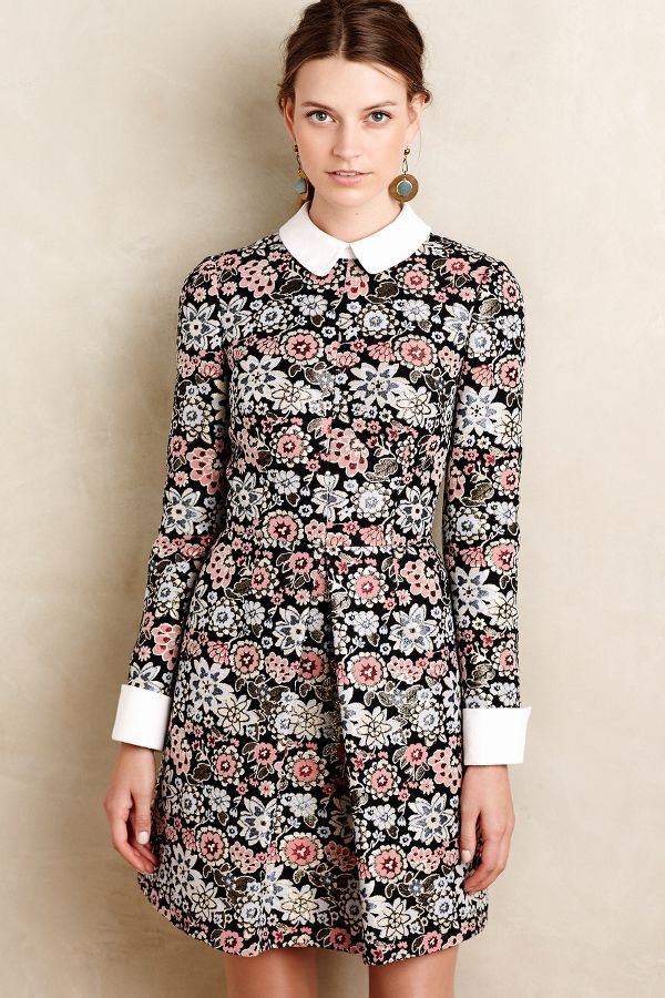 Brocade Blossom Mini Dress | Anthropologie