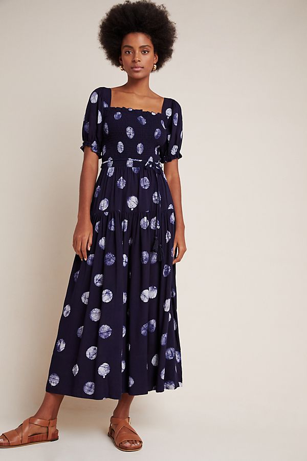 Slide View: 1: Alix Smocked Maxi Dress