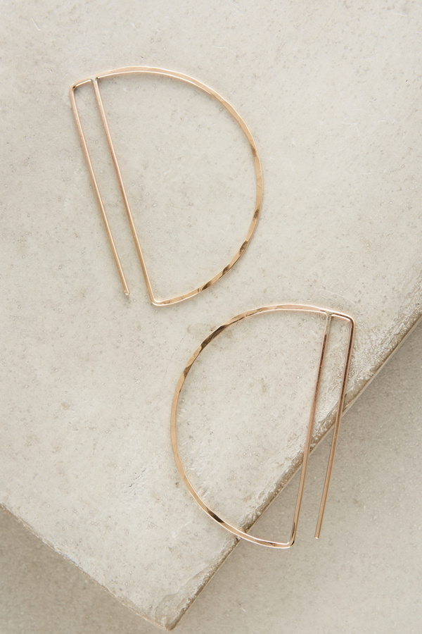 Gold Deco Hoop Earrings Anthropologie