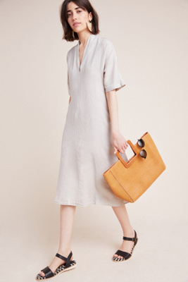 winley linen midi dress