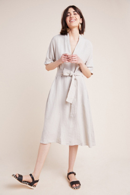 winley linen midi dress