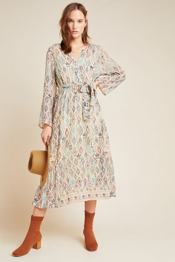 Sharona Shimmer Midi Dress | Anthropologie