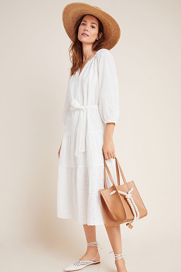 Slide View: 1: Katrina Eyelet Midi Dress