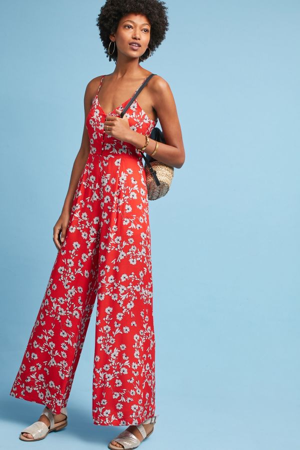 Tulip Floral Jumpsuit | Anthropologie