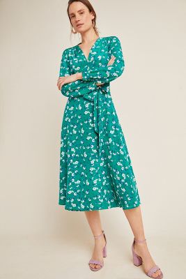 yumi kim silk wrap dress