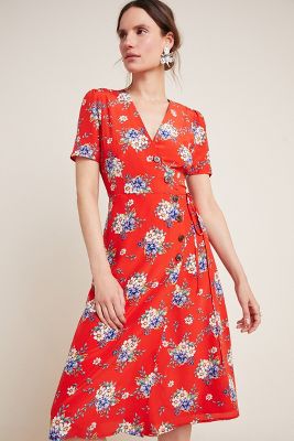 yumi kim silk wrap dress