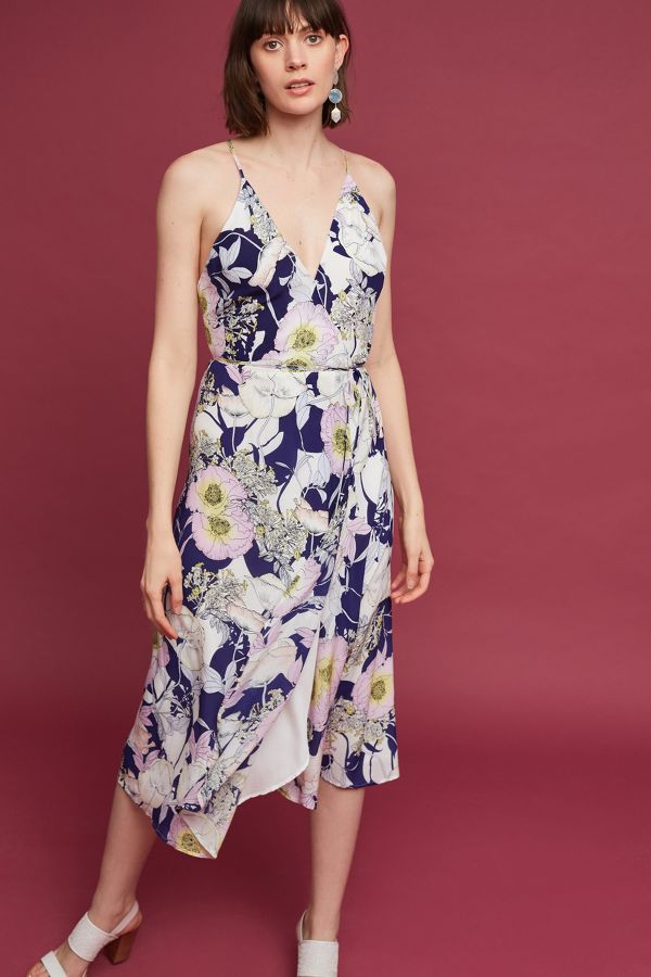 Philomena Silk Midi Dress | Anthropologie