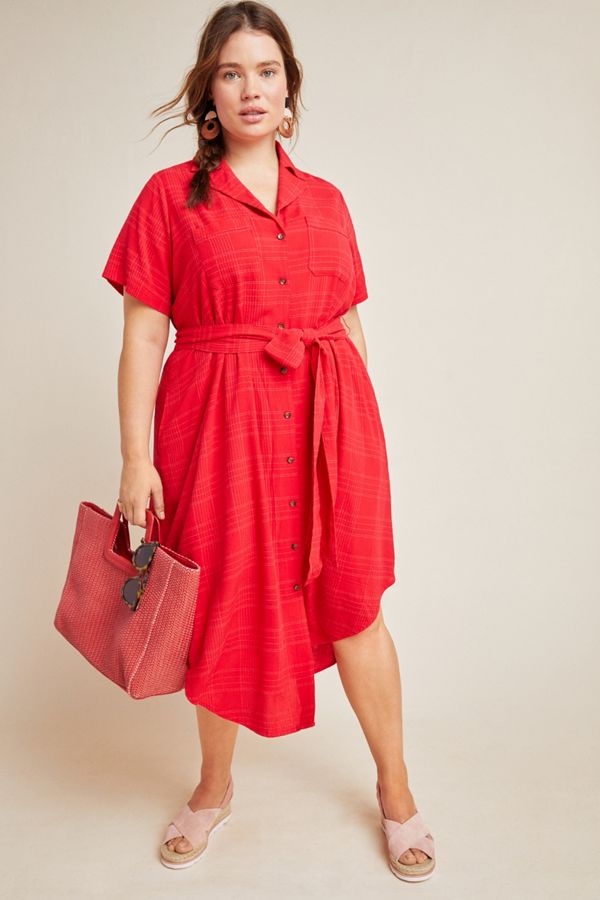 Aria Textured Shirtdress