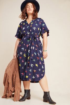 anthropologie butterfly dress