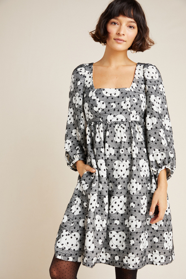Jane Textured Babydoll Tunic Dress Anthropologie UK