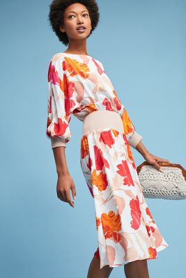 anthropologie flower dress