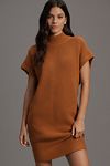 Thumbnail View 1: By Anthropologie Short-Sleeve Mock-Neck Mini Jumper Dress