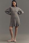 Thumbnail View 3: By Anthropologie 3/4 Sleeve Ruffled Sweater Knit Dress