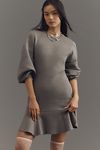 Thumbnail View 1: By Anthropologie 3/4 Sleeve Ruffled Sweater Knit Dress