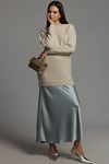 Thumbnail View 1: By Anthropologie Long-Sleeve Twofer Sweater Slip Midi Dress