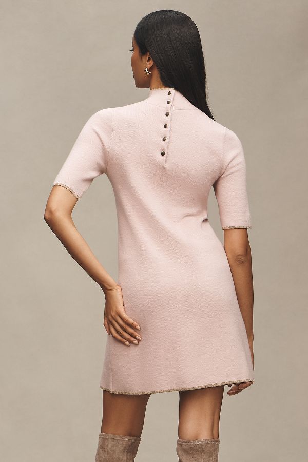 Slide View: 3: The Annalise Mock-Neck Mini Sweater Dress by Maeve