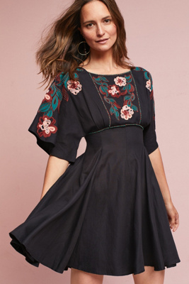 black embroidered dress uk