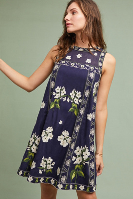 embroidered swing dress