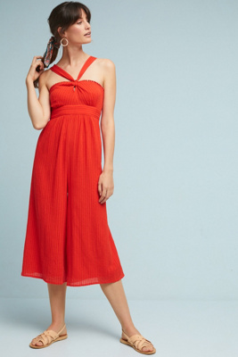 red jumpsuit anthropologie